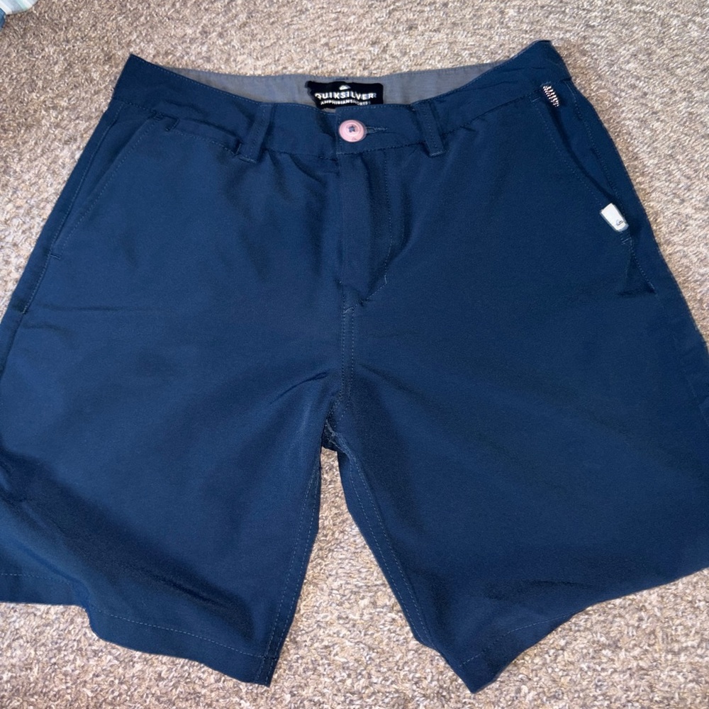Quiksilver Blue Flat Front Shorts Casual Style